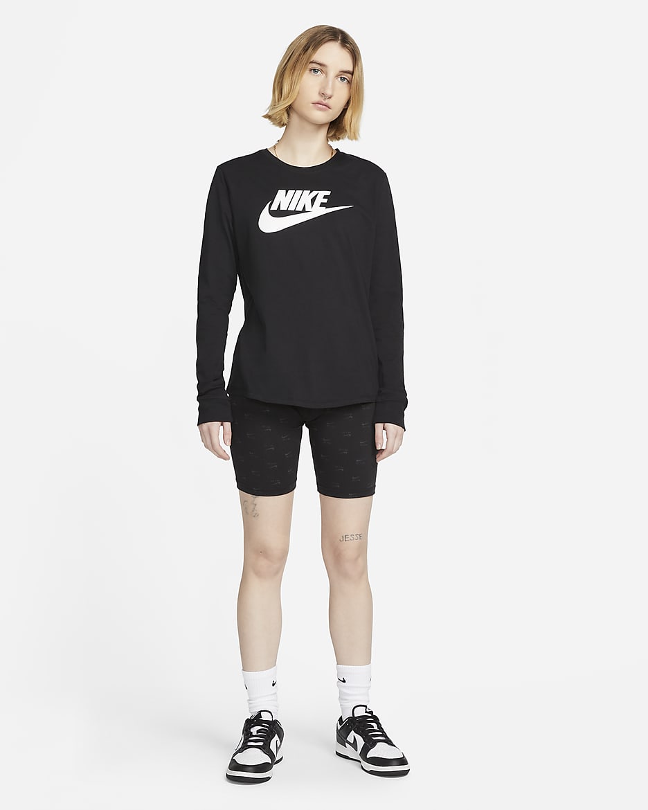 Nike Sportswear Essentials Women s Long Sleeve Logo T Shirt. Nike